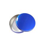 Thermal Transfer Peacock Blue Aluminum Cosmetic Jars 1oz Cosmetic Jars With Lids