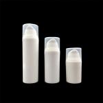 White Empty Airless Pump Bottles , Cosmetic Packaging Container 15ml 30ml 50ml