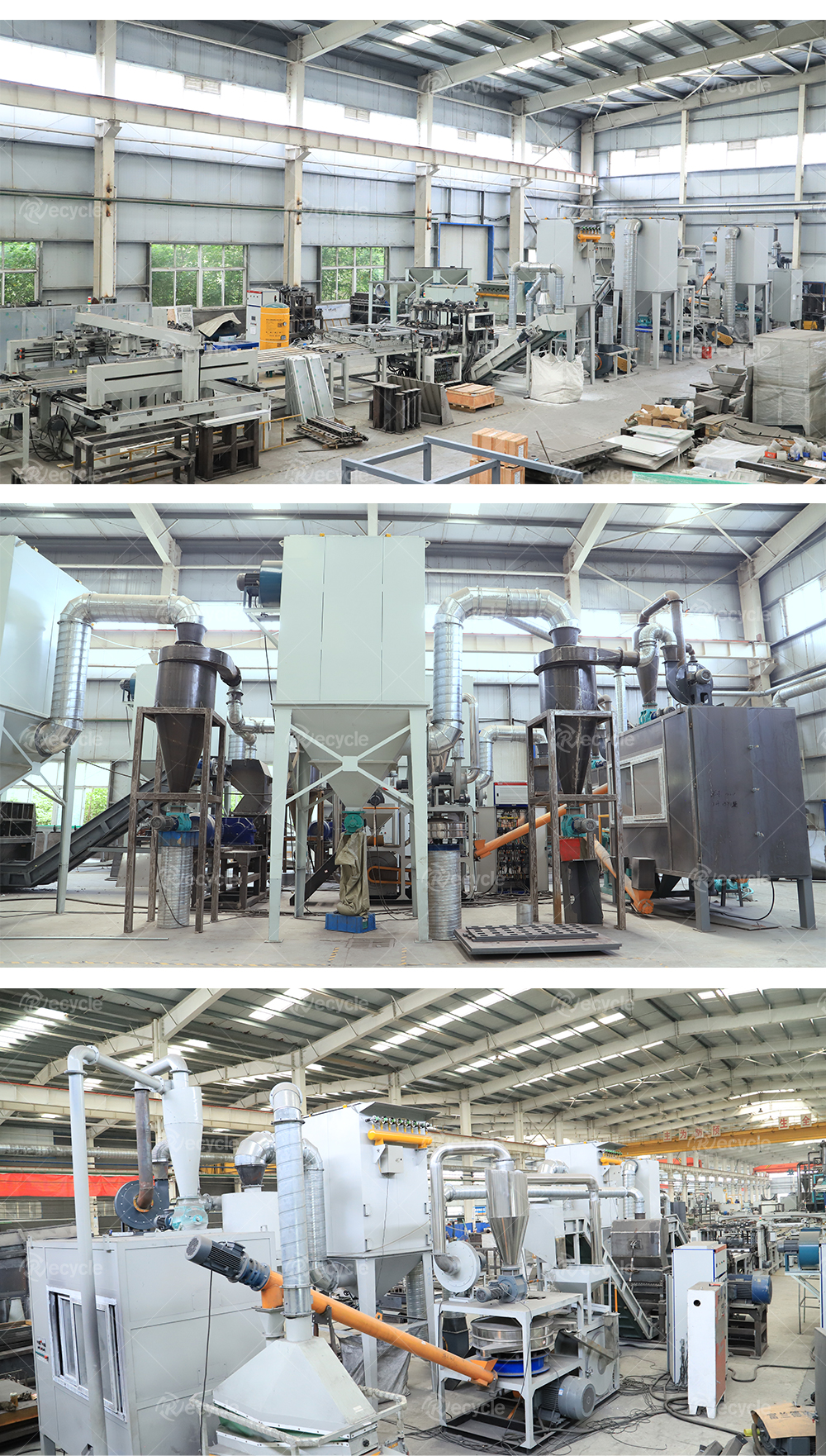 Metal Bifacial Solar Panel Recycling Line Physical No Pollution Function for PV Panels