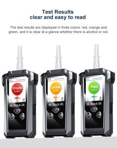 Wholesale Mr Black 6 Portable Blood Alcohol Tester , Breath Alcohol Detector Used By Police from china suppliers
