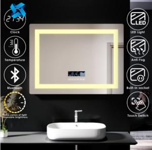 China Heated Illuminated LED Bathroom Mirror With Bluetooth  600*800 700*900 750*1000 on sale
