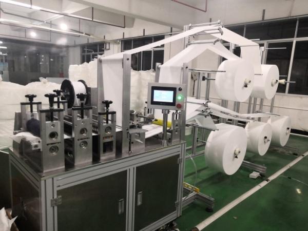 Semi Automatic Face Mask Production Line , Nonwoven Disposable Face Making