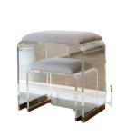 Minimalist Acrylic Transparent Stool for Home Bathroom Living Room and Makeup