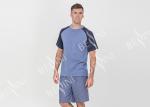 Breathable Mens Designer Loungewear Sets Polycotton Jersey Raglan Sleeve Tee