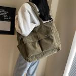 CANVAS TOTE BAG STREET FASHION LARGE CAPACITY SHOULDER BAG MEN'S AND WOMEN'S