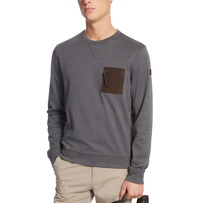 High End Mens Hoodies And Sweatshirts Grey Color Regular Sleeve With Private Logo