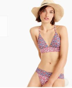 Wholesale Banded T-back bikini top in colorblock from china suppliers