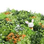 PE Artificial Grass Walls Panels 45mm Hedge PP Woven For Decoration