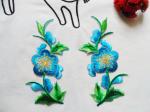 Apparel Accessories Red Rose Embroidery Lace Applique Hot Fix Motif