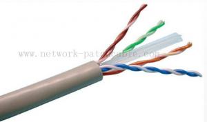 China 10 Gigabit Ethernet Plenum Rated Cat 6 Cable 23Awg 4Pair 305 M/Roll Grey on sale