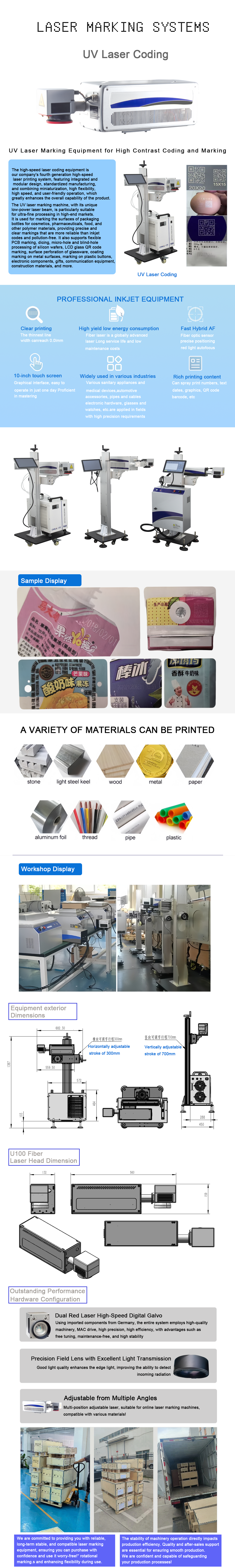Heat Sensitive UV Laser Marking Machine High Compatibility Fiber Laser Engraving Machine