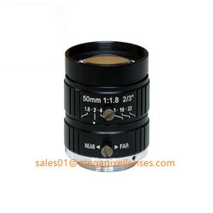 Wholesale 2/3&quot; 50mm F1.8 5Megapixel Manual IRIS C Mount Industrial FA Lens, 35mm 5MP Non Distortion Industrial Lens from china suppliers