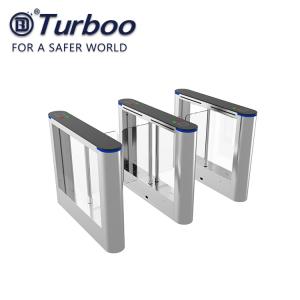 Wholesale Glass Flap Waist Height Turnstile Entrance Security Control Black Artificial Marble from china suppliers