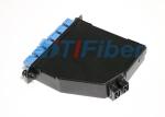 LC Connectors Duplex 12 Port Fiber Optic Patch Panel For Mpo Casstte