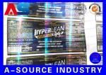 Custom Hologram Printing Pill Bottle Label Metalic Blue Removable Pharmaceutical