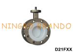 PTFE Lined Double Flange Headless Butterfly Valve DN40 to DN600