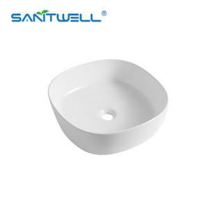 Wholesale Modern Styles Glaze Modern rectangular Art Wash Basin Color Ceramic Basin Above Counter Basin from china suppliers