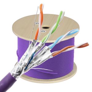 Wholesale Double Shielded 2000MHz Industrial Ethernet Cable FTP 23AWG Solid Copper Cat8 Network Cable from china suppliers