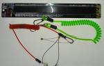 Transparent green stainless steel cord lanyard steel coil spring with plastic