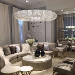 Luxury Circle Crystal Chandelier For Living Room Led Home Decor Lamp large