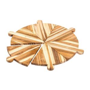 China Acacia Wood Pizza Peel Serving Tray Cutting Board With Handles on sale