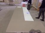 Unique Quartz Bathroom Countertops With Sink , Synthetic Quartz Stone Countertop