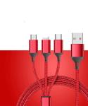 Nylon 3 In 1 Braided Charging Cable 3ft 6ft 10ft Micro Usb 3.0 8 pin Phone Cable