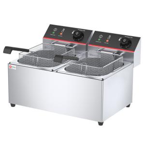 Wholesale Restaurant 11L 11L Industrial Double Electric Deep Fryers with Heating Protection Function from china suppliers