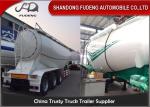 3 Axles Bulk cement tanker trailers 45Tons Silo cement carrier steel material