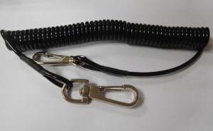 Wholesale Manufacturer direct offer plastic black spring spiral coil key chain tether using for safe from china suppliers