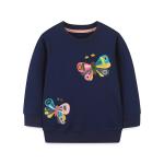 Autumn girls Patch Butterfly Sweatshirt wholesale Spring Winter long-sleeved