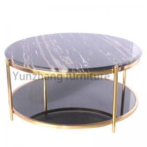 China Double Layer Center Coffee Table , 201 Stainless Steel Living Room Table Set on sale