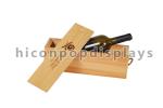 Single Wood Wine Display Case For Wine Store , Wine Display Box