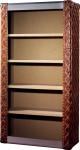 Top Genuine Leather Home Office Bookcase / Shelving Cabinet Solid Structure