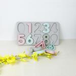 Silicone 3D Puzzle Baby Early Educational Digital Puzzle Board Silicon Puzzle