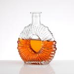 Hot Stamping Luxury Glass Whisky Bottle with Aluminum Plastic PP Collar Material