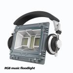 IP65 Rgb Tri Color Solar 60w Led Flood Light With Music Outdoor Reflector
