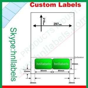 Wholesale Integrated Labels EU Version Type16 190mm&quot;*65mm&quot; Perforation Laser Sheet from china suppliers