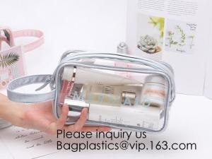 Wholesale Clear Transparent Plastic PVC Bags Travel Makeup Cosmetic Bag Toiletry Zip Pouch,Toiletry Makeup Bag Pouch With Zipper C from china suppliers