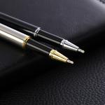 Custom Logo Printing Black White Slim Metal Ball Point Pen for Customized Color
