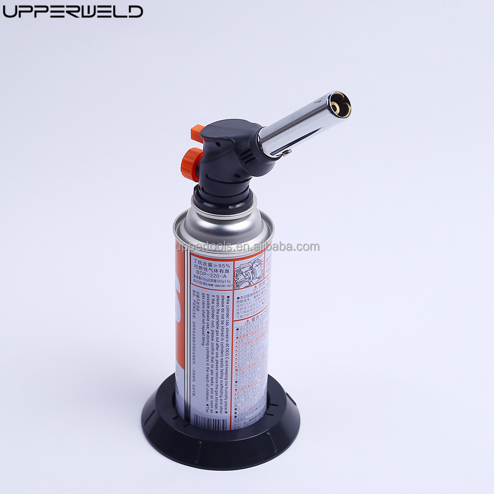 Camping Butane Gas Torch Portable Flame Gun Kitchen Blow Torch with Adjustable Flame