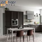 Furniture Solid Wood Kitchen Storage Cabinet Modular Design with Model Wall