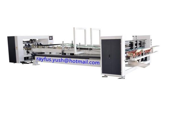 Corrugated Carton Box Stitching Machine / Automatic Folder Gluer Counting