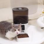 White ABS 6L Smart Cat Feeder Automatic Pet Camera Feeder For Small Animals