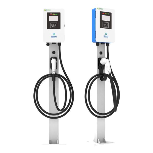 7KW 11KW 21KW Blue And White Column / Floor-Standing Single-Gun Electric Vehicle