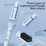 3 in 1 Hair Curling Iron & Straightening Comb 28mm 32mm Curling Roll with Buzzer