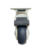 White And Black Hospital Special 4 Inch Universal Wheel With Brake Swivel