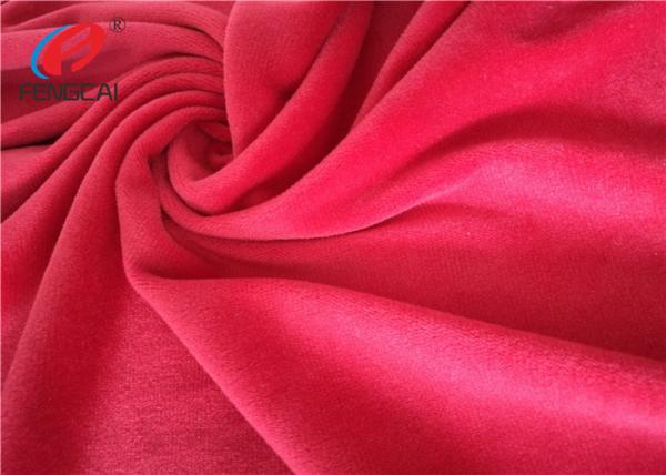 100% Polyester Velvet Fabric For Garment , 75D / 144 F Knitted Holland Velvet