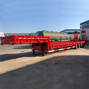 Wholesale 4 Axles 80T Heavy Duty Lowbed Trailer With Wideners With Mechanical Suspension and Springs from china suppliers