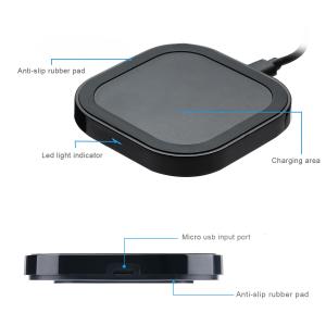 Wholesale Qi Wireless Charger, Ultra Slim Wireless Charging Pad Fast Charger Custom Logo Portable Qi Wireless Charger from china suppliers